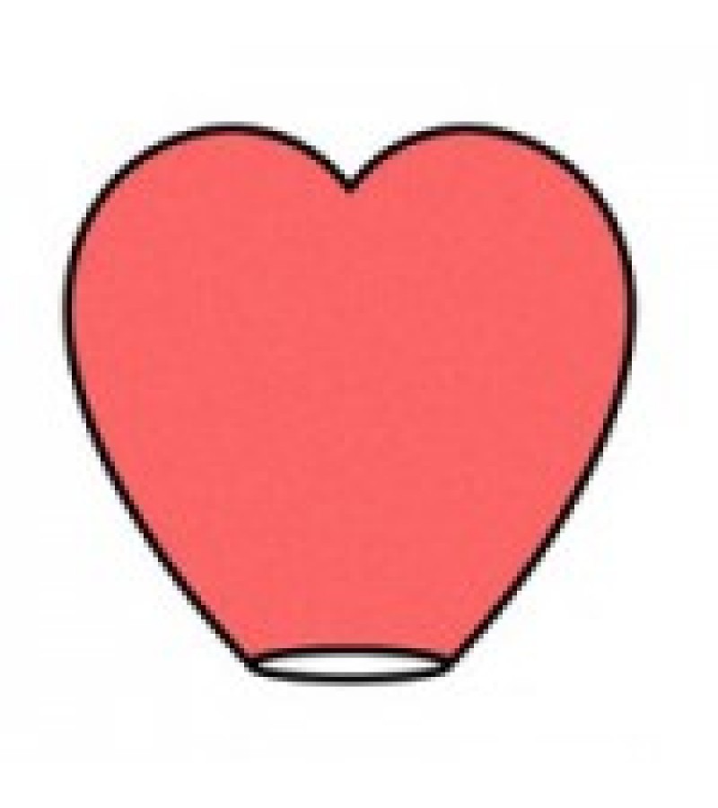 Красный фонарик в форме сердца (мал.)