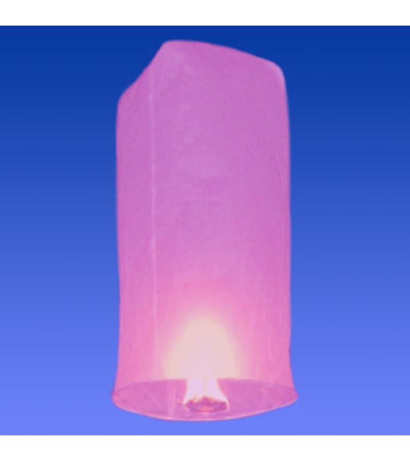 Розовый фонарик в форме цилиндра (средний)