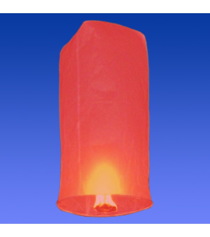 Красный фонарик в форме цилиндра (средний)