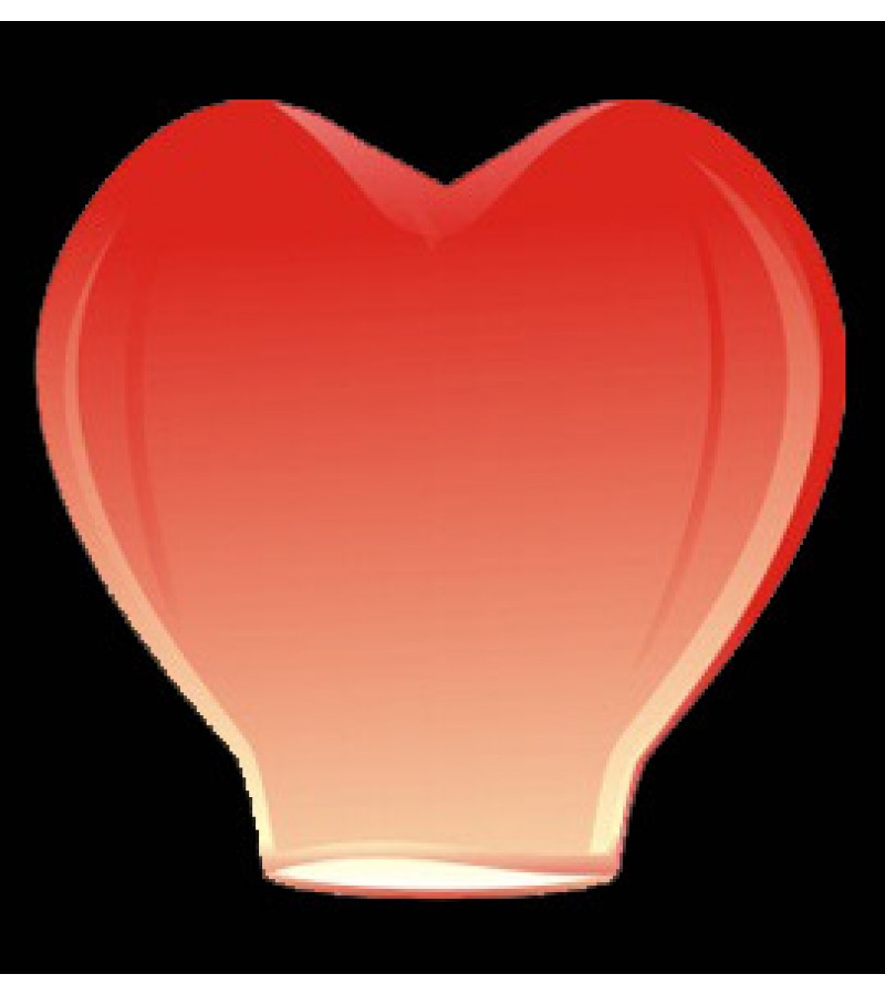 Красный фонарик в форме сердца