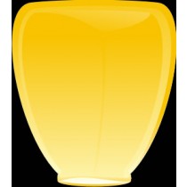 Желтый фонарик в форме бриллианта